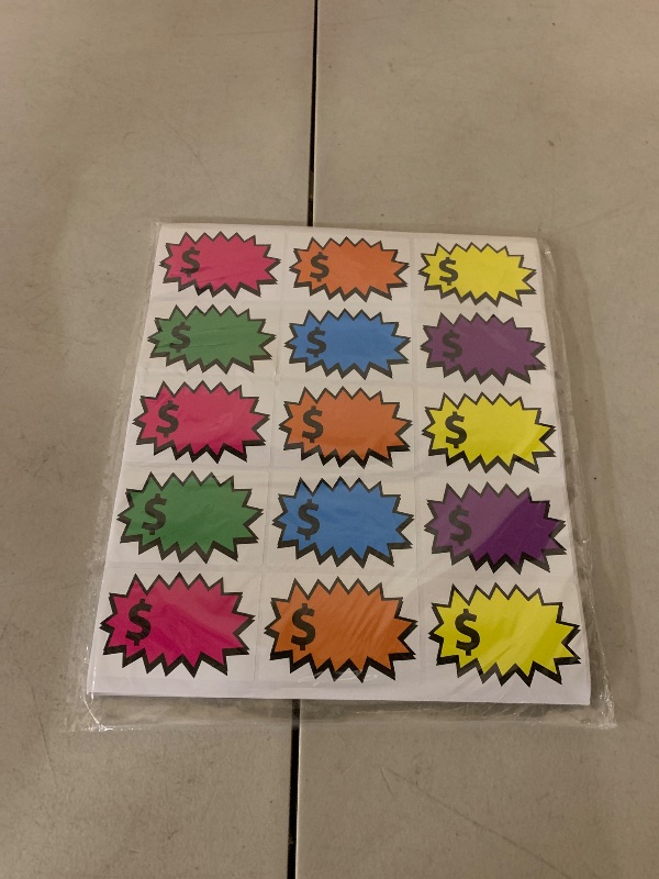 Photo 1 of 330Pcs Garage Sale Stickers 2x3in Yard Sale Price Stickers Supplies Removable Waterproof PVC Price Labels, Pricing Sticker Tags Blank for Garage Sales Items Retail, Estate, Flea Market, Small Business