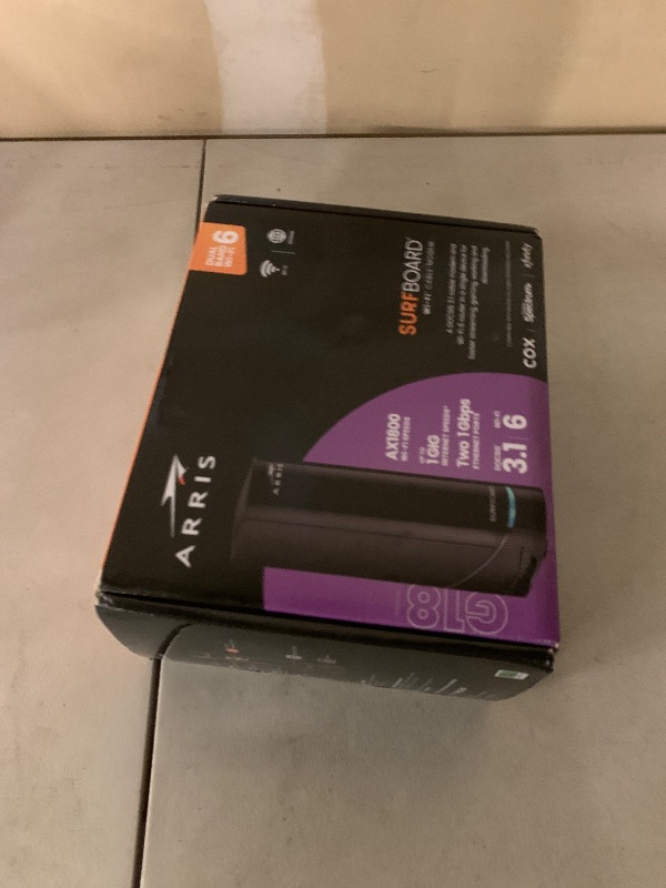 Photo 1 of Arris (G18) - Cable Modem Router Combo - Fast DOCSIS 3.1 Multi-Gigabit WiFi 6 (AX1800), Approved for Comcast Xfinity, Cox, Spectrum & More