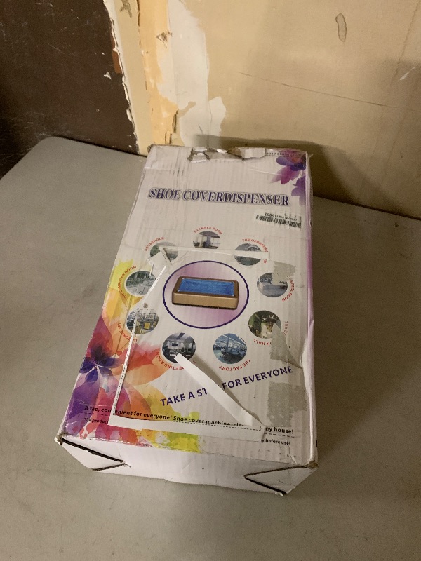 Photo 1 of Shoe Cover Dispenser with 200 Pcs Disposable Shoe Covers Automatic Shoe Cover Machine in Used at Home, Office, Factory to Protect the Floor (Silver)