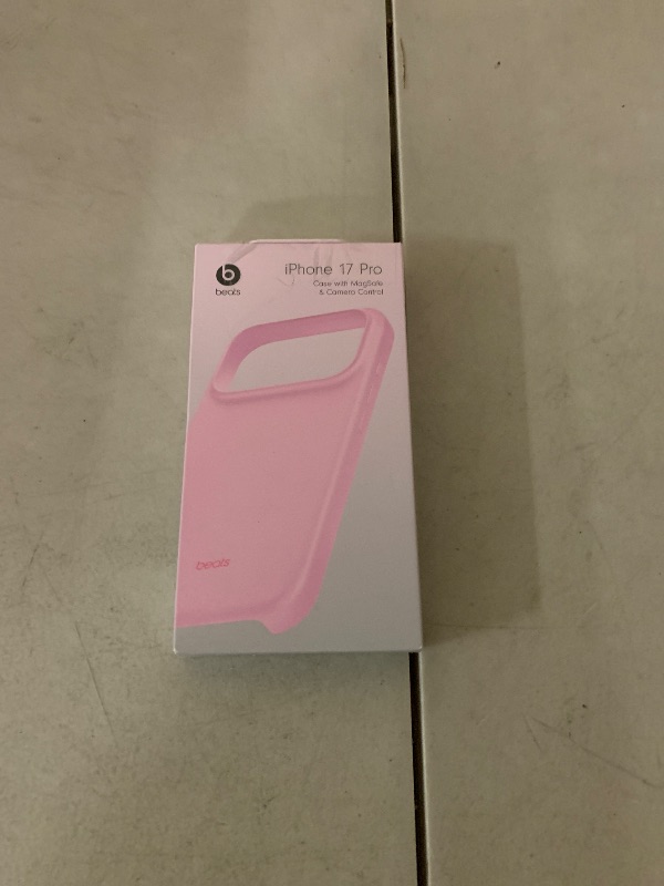 Photo 1 of Beats iPhone 17 Pro Case with MagSafe & Camera Control, Matte Finish, Microfiber Lining – Pebble Pink