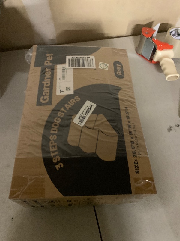 Photo 1 of Gardner Pet Dog Stairs for Small Dogs 16.5" H, 2 in 1 Transformable 3-Step Pet Stairs and ramp, Dog Steps for Couch (13-20 in) with Durable Non-Slip Waterproof Cover and CertiPUR-US Certified Foam