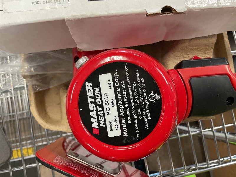 Photo 1 of Master Appliance HG-501D Industrial Heat Gun, Quick Change Plug-In Heating Element, 1200F, 120V, 1740W, 14.5 Amps, Engineered In USA