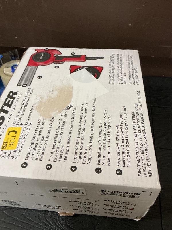 Photo 1 of Master Appliance HG-501D Industrial Heat Gun, Quick Change Plug-In Heating Element, 1200F, 120V, 1740W, 14.5 Amps, Engineered In USA