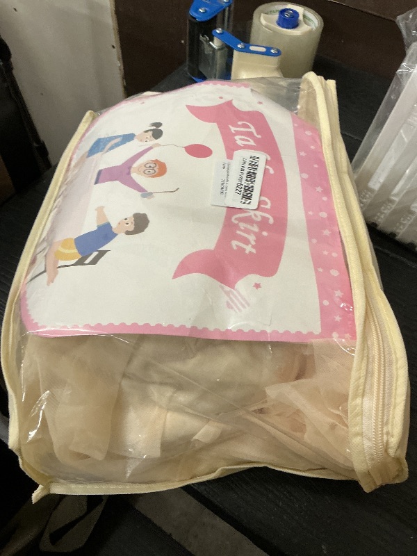 Photo 1 of 72 Inch Champagne Round Tulle Tablecloths Skirt for Baby Shower Wrinkle Free Ruffle Tutu Table Skirt Spandex Stretch Fitted Round Table Cover for Birthday Party Wedding Banquet Celebration Decor