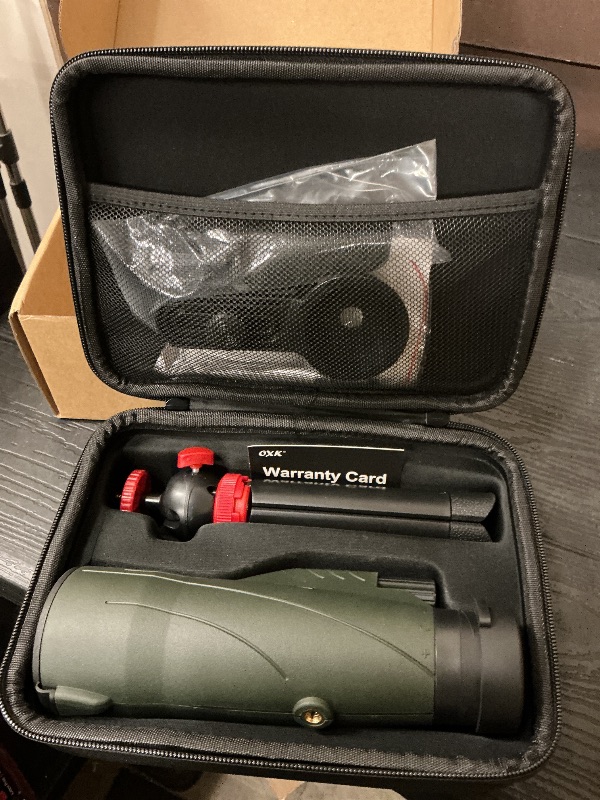 Photo 1 of 12x56 High Power Monocular Telescope for Adults | Comes with Smartphone Adapter Tripod Travel Bag | Bird Watching Hunting Hiking Camping Gift - Green