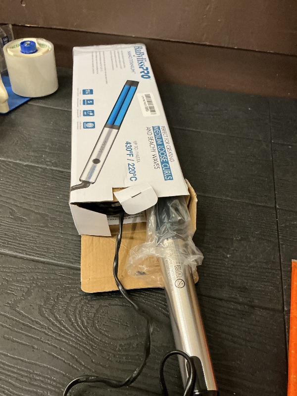 Photo 1 of BaBylissPRO Nano Titanium 1.25" Curling Wand, Professional Hair Wand Curling Iron for Long Lasting Curls, Creates the Perfect Curls for All Hair Types