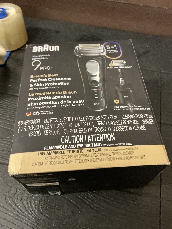 Photo 1 of Braun Series 9 PRO+ Electric Shaver, Pro SensoAdapt, 6in1 SmartCare Center, Wet & Dry Razor, 9660CCPS, Black