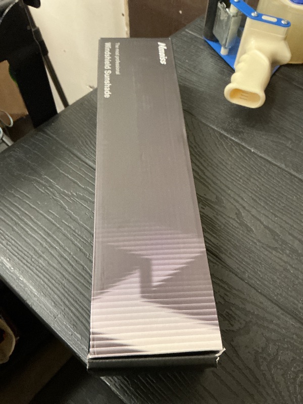 Photo 1 of [Upgraded] Nmoiss Windshield Sun Shade Umbrella - [Vinyl Coating Heat Shield] Protect Car from Sun Rays & Heat Damage Keep Cool and Protect Interior, Spring Structure Edge Medium 56" L x 31" W