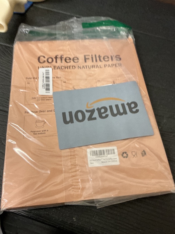 Photo 1 of 200 Count Coffee Filters, Cone Coffee Filters, Unbleached Natural Paper for Pour Over and Drip Coffee Maker (Size 04)