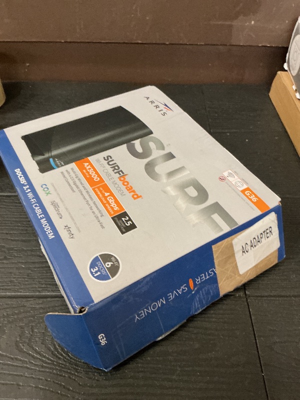 Photo 1 of ARRIS (G36) - Cable Modem Router Combo - Fast DOCSIS 3.1 Multi-Gigabit WiFi 6 (AX3000), Approved for Comcast Xfinity, Cox, Spectrum & More, 1.2 Gbps Max Speeds, 2x2 OFDM