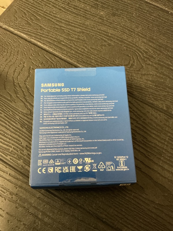 Photo 1 of Samsung T7 Shield 4TB Portable SSD - 1050MB/s, Rugged, Water & Dust Resistant, for Content Creators - Black