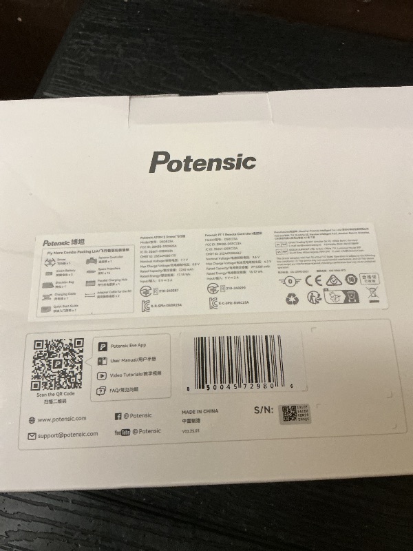 Photo 1 of Potensic ATOM 2 Drone with Camera for Adults 4K Video, 8K Photo, Under 249g, 3-Axis Gimbal, 10KM Transmission, AI Track, Vertical Shooting, AI Night Shot, QuickShots, Fly More Combo (96-Min Flight)