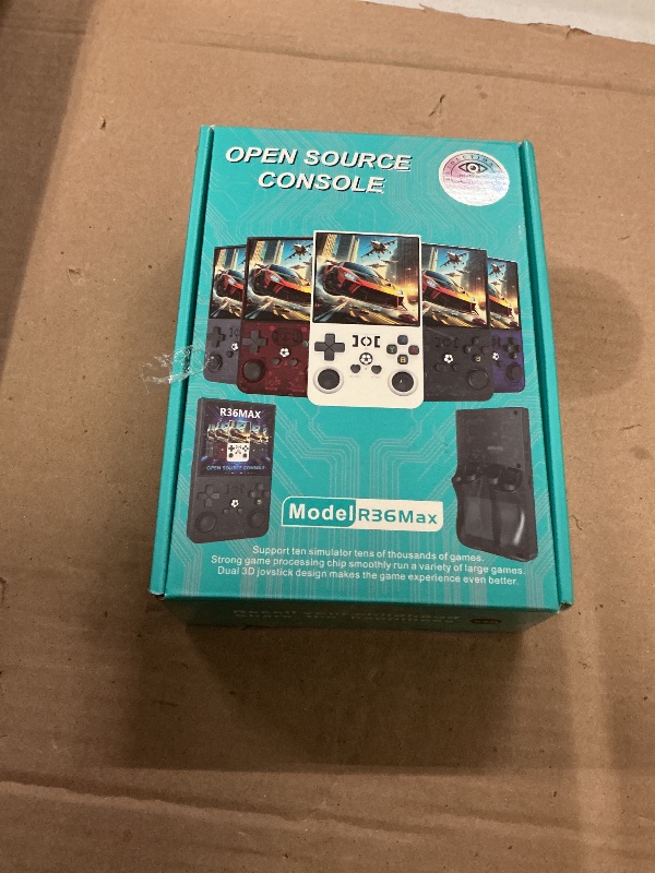 Photo 1 of YEQOO R36MAX Retro Handheld Game Console, 4.0 Inch IPS HD Screen Portable Retro Gaming Console, 1.5GHz CPU Support 30+ Emulator Console Video Game Console, 4000mAh Battery (64GB Black)