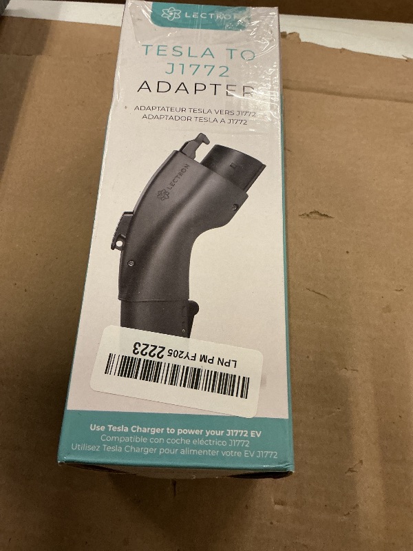 Photo 1 of Lectron Tesla to J1772 EV Charging Adapter – NACS Converter, 48 Amp & 240V, Compatible with Tesla High Powered Connectors, Destination Chargers & Mobile Connectors for J1772 Electric Vehicles (Black)