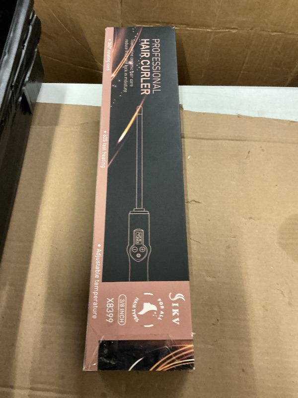 Photo 1 of 3/8 Inch Small Wand Curling Iron,Long Barrel Hair Curling Wand for Short&Long Hair, Ceramic Thin Curling Iron for Spiral Curls, Dual Voltage|Adjustable Temp