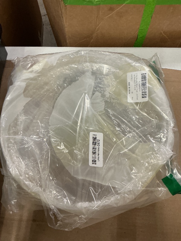 Photo 1 of 2 Pcs Acrylic Round Tray with Handles Sturdy Clear Round Serving Decorative Circle Tray for Kitchen Bathroom Vanity Coffee Table Ottoman Food Tea Snacks (11.8 Inch)