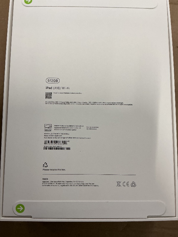 Photo 1 of FACTORY SEALED—  Apple iPad 11-inch: A16 chip, 11-inch Model, Liquid Retina Display, 512GB, Wi-Fi 6, 12MP Front/12MP Back Camera, Touch ID, All-Day Battery Life — Blue