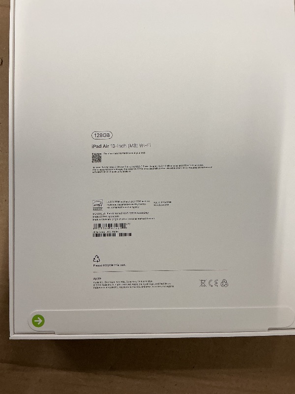 Photo 1 of FACTORY SEALED— Apple iPad Air 13-inch with M3 chip Built for Apple Intelligence, Liquid Retina Display, 128GB, 12MP Front/Back Camera, Wi-Fi 6E, Touch ID, All-Day Battery Life — Space Gray