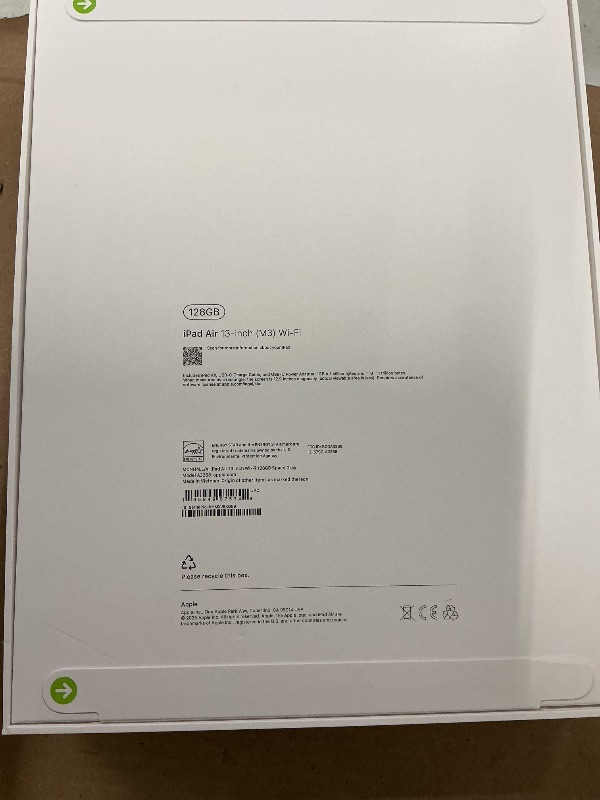 Photo 1 of FACTORY SEALED— Apple iPad Air 13-inch with M3 chip Built for Apple Intelligence, Liquid Retina Display, 128GB, 12MP Front/Back Camera, Wi-Fi 6E, Touch ID, All-Day Battery Life — Space Gray