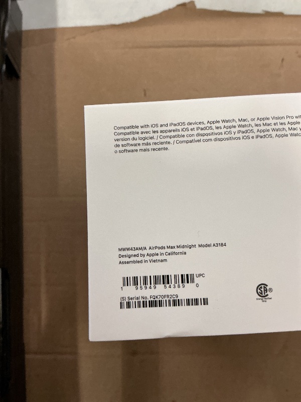 Photo 1 of FACTORY SEALED— Apple AirPods Max Wireless Over-Ear Headphones, Pro-Level Active Noise Cancellation, Transparency Mode, Personalized Spatial Audio, USB-C Charging, Bluetooth Headphones for iPhone - Midnight