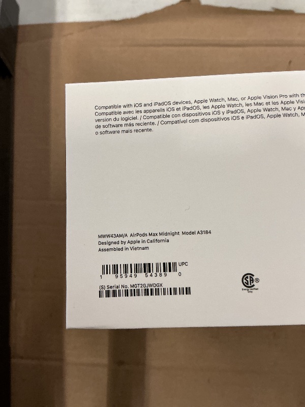 Photo 1 of FACTORY SEALED—  Apple AirPods Max Wireless Over-Ear Headphones, Pro-Level Active Noise Cancellation, Transparency Mode, Personalized Spatial Audio, USB-C Charging, Bluetooth Headphones for iPhone - Midnight