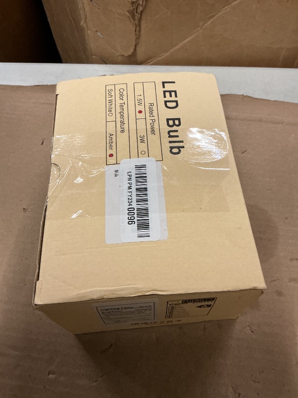 Photo 1 of YFBOMI Amber Light Sleep Bulb, A15 1.5W 15 Watt Equivalent Light Bulbs 1800K 120V E26 Base,Low Watt Light Bulbs Table Lamp Bulb for Bedroom,Non-Dimmable 12 Pack