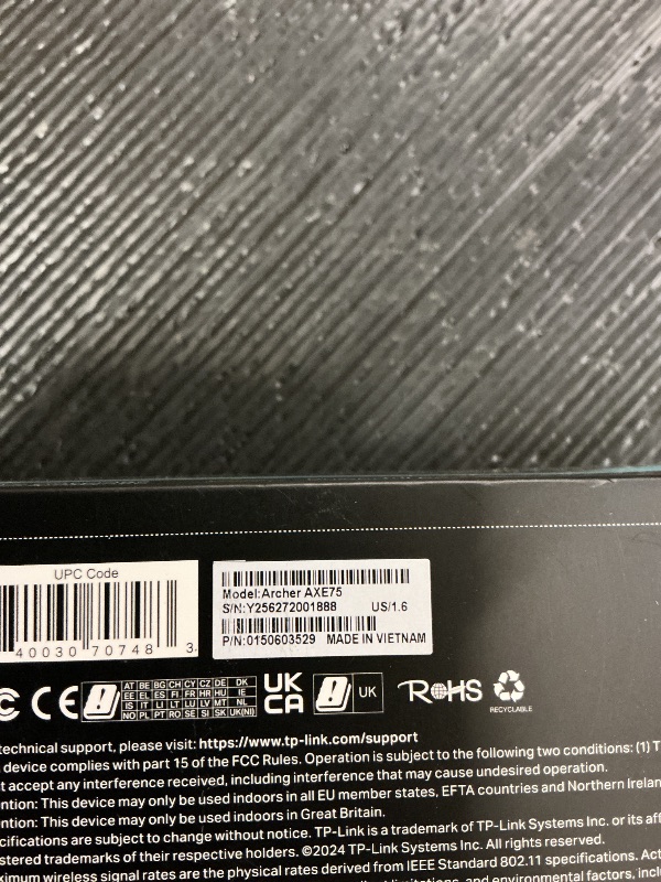 Photo 1 of TP-Link AXE5400 Tri-Band WiFi 6E Router (Archer AXE75), 2025 PCMag Editors' Choice, Gigabit Internet for Gaming & Streaming, New 6GHz Band, 160MHz, OneMesh, Quad-Core CPU, VPN & WPA3 Security