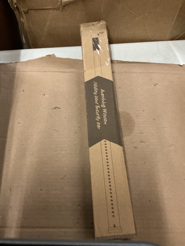 Photo 1 of **USED** AceMining Sliding Door Security Bar,Heavy Duty Sliding Patio Door Lock Bar, 20-50inch Adjustable Multi-use Window Security Bars, Sliding Door Stopper,White,1Pack