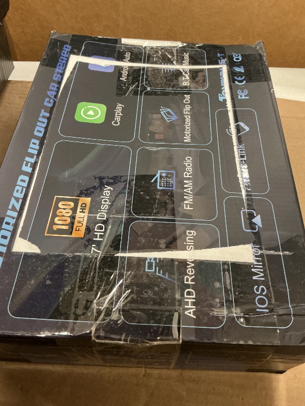 Photo 1 of 2026 Single Din Car Stereo with Wireless Apple CarPlay & Android Auto, 7-inch HD Motorized Flip-Out Touchscreen Head Unit, Bluetooth 5.1, Type-A Fast Charge, Backup Camera, DSP, AM/FM Radio Receiver