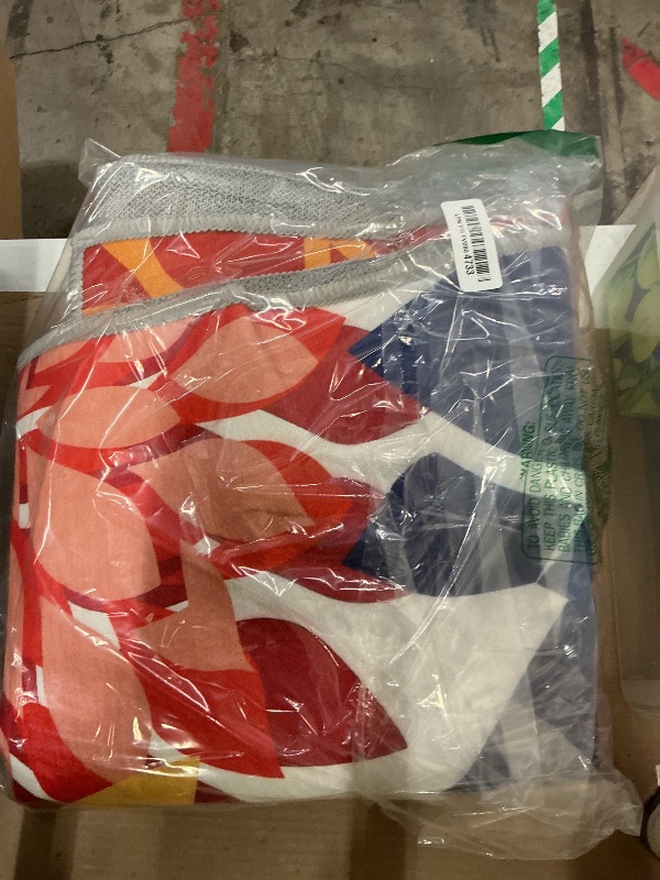 Photo 1 of Colorful 5x8 Outdoor Area Rug Washable Multicolored Patio Rug Tropical Botanical Floral Chenille Waterproof Outdoor Carpet for Living Room, Deck, Backyard, Porch, Rainbow