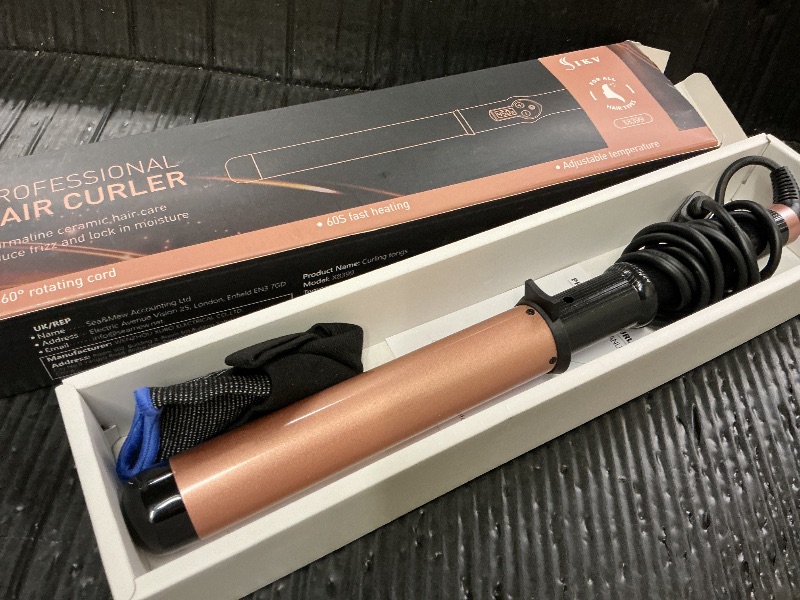 Photo 1 of 1 1/2 Inch Large Curling Wand for Long Hair, 1.5 Inch Dual Voltage Hair Curling Iron Wand Ceramic Extra Long Barrel,10 Adjustable Temp