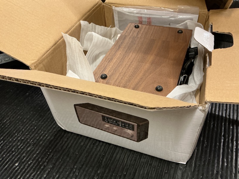 Photo 1 of Sangean WR-16SE AM/FM/Bluetooth/Aux-in/USB Phone Charging 45th Anniversary Special Edition Wooden Cabinet Radio (Dark Walnut with Rose Gold)