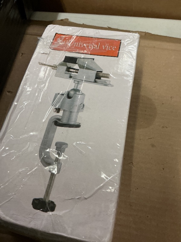 Photo 1 of 3 Inch Universal Swivel Table Vise,Rotates 360° Table Clamp,Adjustable Jaws for Jewelry Making,Model Building, Portable Workbench Vise
