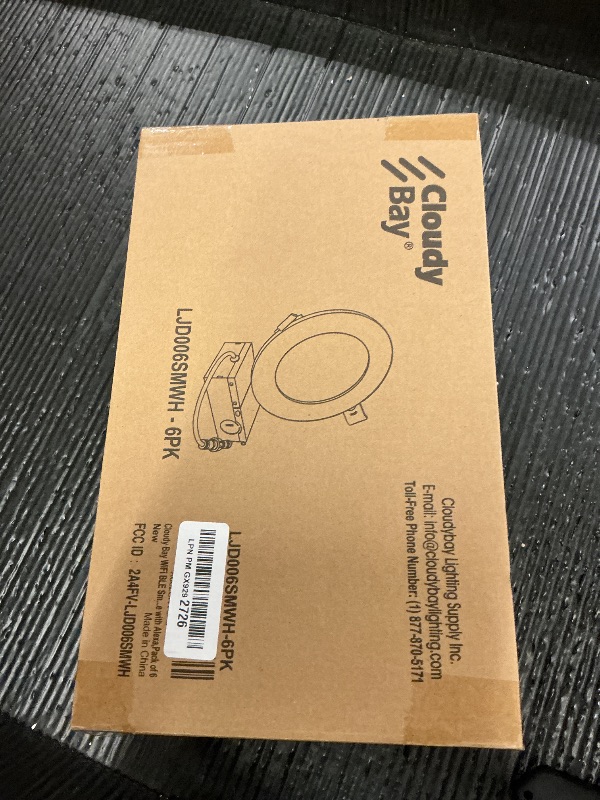 Photo 1 of CLOUDY BAY [6 Pack] 6inch Smart WiFi LED Recessed Lights,RGBCW Color Changing Recessed Lighting,Compatible with Alexa and Google Home Assistant,No Hub Required,15W 2700K-6500K,CRI90+ Wet Location