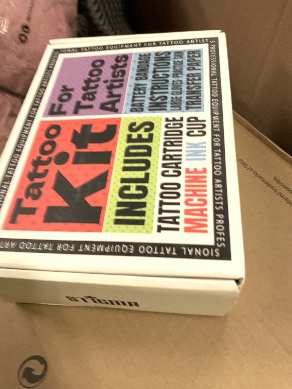 Photo 1 of STIGMA Wireless Tattoo Gun Kit Complete with Pro Short Pen, 2 Batteries, 20 Tattoo Cartridge Needles, Color Set, Full Tattoo Accessories STP35TI4002-9