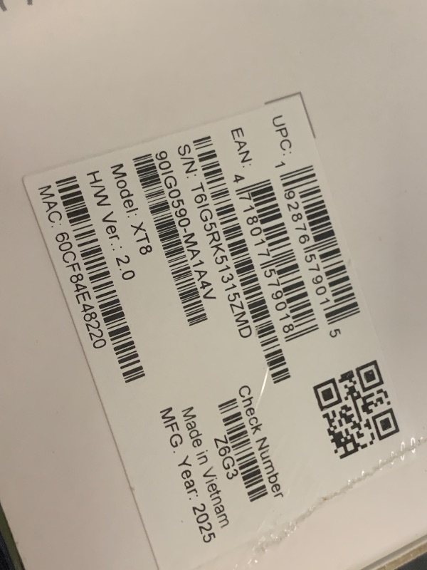 Photo 1 of ASUS ZenWiFi AX6600 Tri-Band Mesh WiFi 6 System (XT8 2PK) - Whole Home Coverage up to 5500 sq.ft & 6+ Rooms, AiMesh, Included Lifetime Internet Security, Easy Setup, 3 SSID, Parental Control, White