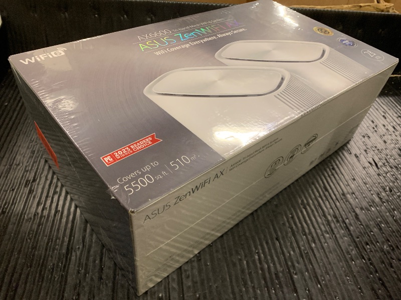 Photo 1 of ASUS ZenWiFi AX6600 Tri-Band Mesh WiFi 6 System (XT8 2PK) - Whole Home Coverage up to 5500 sq.ft & 6+ Rooms, AiMesh, Included Lifetime Internet Security, Easy Setup, 3 SSID, Parental Control, White