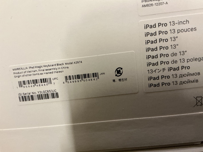 Photo 1 of Apple iPad Magic Keyboard Case for iPad Pro 13-inch (M4 and M5), Great Typing Experience, Built-in Trackpad, Function Row, US English - Black