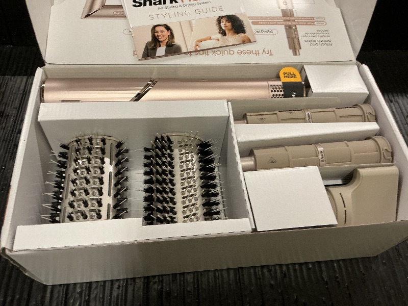 Photo 1 of Shark FlexStyle Air Styling & Drying System, Powerful Hair Dryer Brush & Multi-Styler with Auto-Wrap Curlers, Paddle Brush, Oval Brush, Concentrator Attachment, Stone, HD430