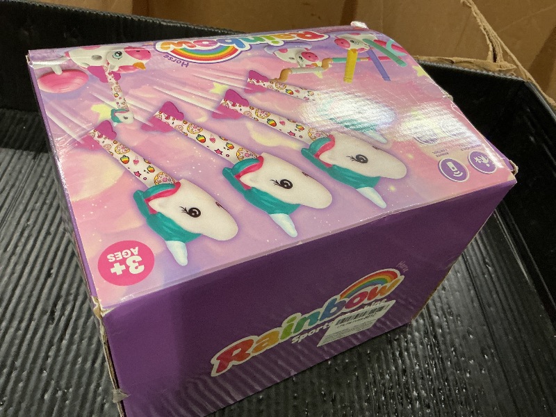 Photo 1 of 3 in 1 Unicorn Rocket Launcher, Ring Toss & Musical Jump, Outdoor Jumping Spinning Toy for Kids Ages 3-8, Indoor Active Play Set for Boys Girls, STEM Learning Birthday Gift for 3 4 5 6 7 8 Years Old