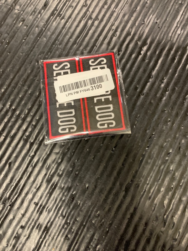 Photo 1 of 2 Pack Service Dog Patches for Harness, Tags with Hook and Loop Patches Red Border for Vests and Harnesses for Dog in Training, Service Dog, Emotional Support