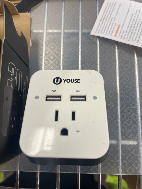 Photo 1 of 30W Wall Charger, TESSAN Fast Charging Multi Plug Adapter with 3 Outlet Extender Surge Protector, Multiple Plug with 4 USB Block Power Delivery (2 USB C Ports) for Home Office Essentials