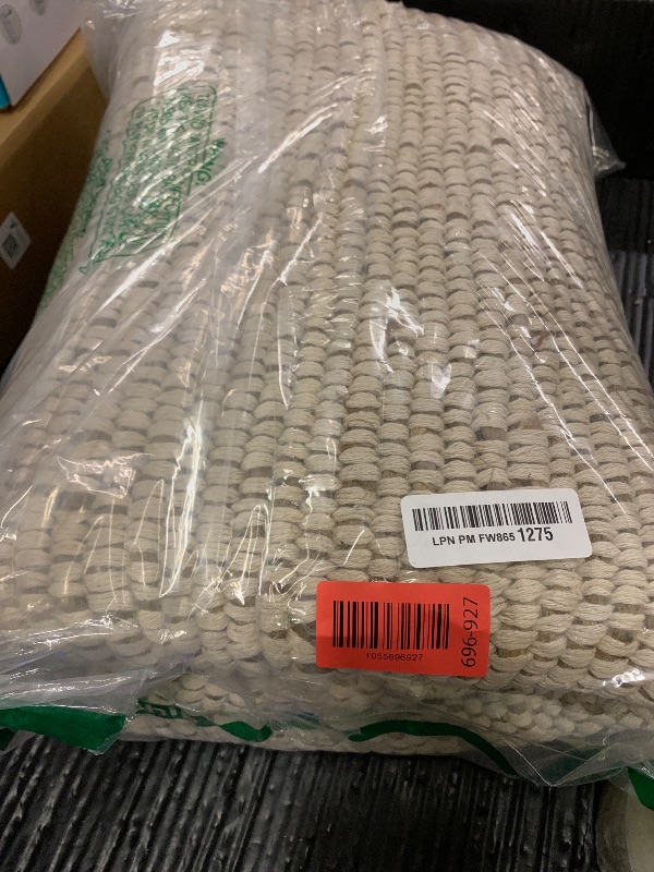 Photo 1 of RIANGI Natural Jute Cotton Area Rug - 4x6 Rug - Boho Rugs for Living Room, Bedroom, Dining Room, Hallway, Office, Entryway - Rustic Vintage Bohemian Carpet Home Décor - Hand Woven Rugs 4x6 ft