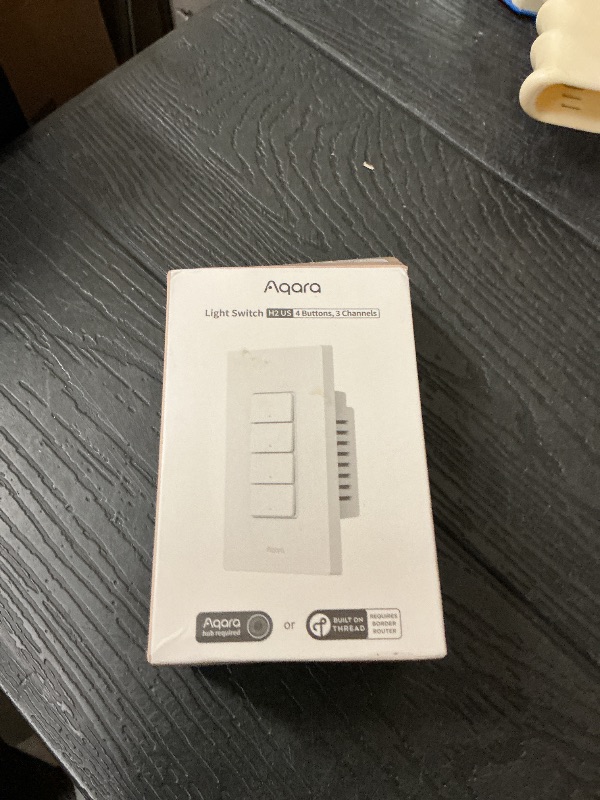 Photo 1 of Aqara Smart Light Switch H2 (2-in-1 Neutral, 4 Buttons, 3 Channels), Thread/Zigbee Protocol, Wall Switch for Smart Home, Supports Apple Home, Google, Alexa, Matter Over Thread