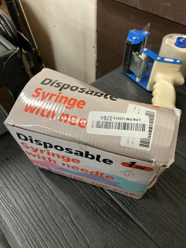 Photo 1 of 1ml 30G 5/16 Inch 8mm Syringe, U-100 Lab Syringes Individually Wrapped, Pack of 100