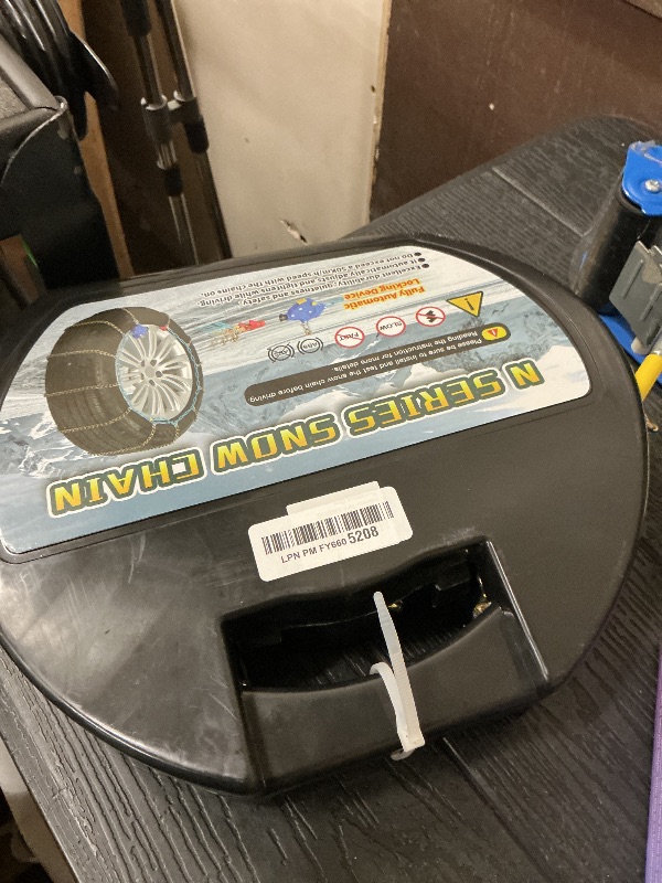 Photo 1 of AutoChoice AutoFixing Snow Chains Tire Chains For Cars Suv Pickup Trucks, 3.7mm Twisted Alloy Steel, Fast 1-Min Install, Contains Titanium for Wear Resistance, Set of 2(HLN130)