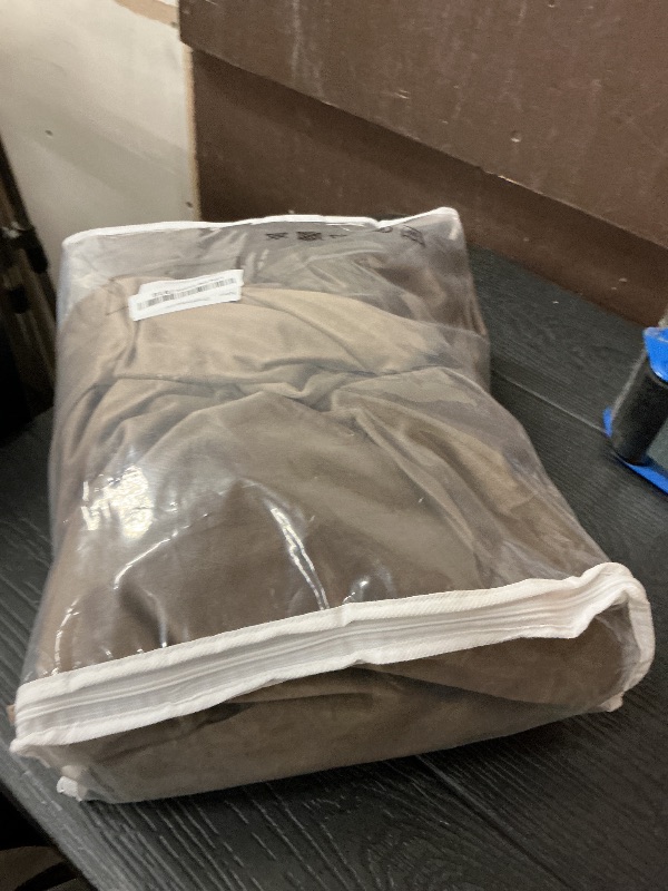 Photo 1 of Dark Taupe Velvet Curtains 84 Inches Long for Living Room Bedroom Vintage Elegant Luxury Pinch Pleated Blackout Thermal Curtain Drapes with Hooks and Back Tab,Home Decor,2 Panels,Truffle,40W