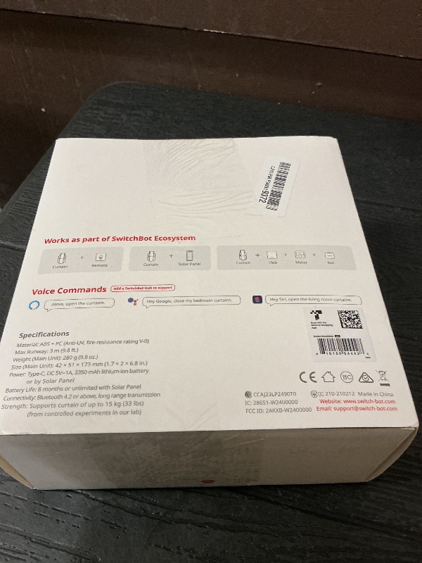 Photo 1 of SwitchBot 2025 Automatic Curtain Opener 3 Rod, Bluetooth Remote Control Smart Curtain, WiFi & App Control, Add Hub to Compatible with Alexa, Google Home, HomeKit