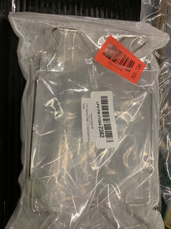 Photo 1 of 2 Pcs Stainless Steel Trash Bag Holder for Kitchen Cabinets Doors and Cupboards, Under Sink Bag Hanger, Portable Trash can, Waste Bins, Wall Adhesive Hanging Garbage Bins, With Wall Sticker Base