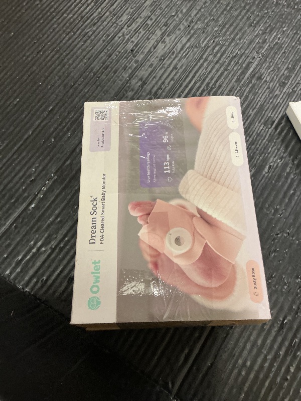 Photo 1 of Owlet Dream Sock® - FDA-Cleared Smart Baby Monitor - Track Live Pulse (Heart) Rate, Oxygen in Infants - Receive Notifications - Dusty rose